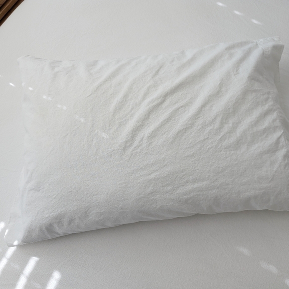 EMBROIDERED Rose Vintage Cotton White Floral Pillowcase - Picture 6 of 8